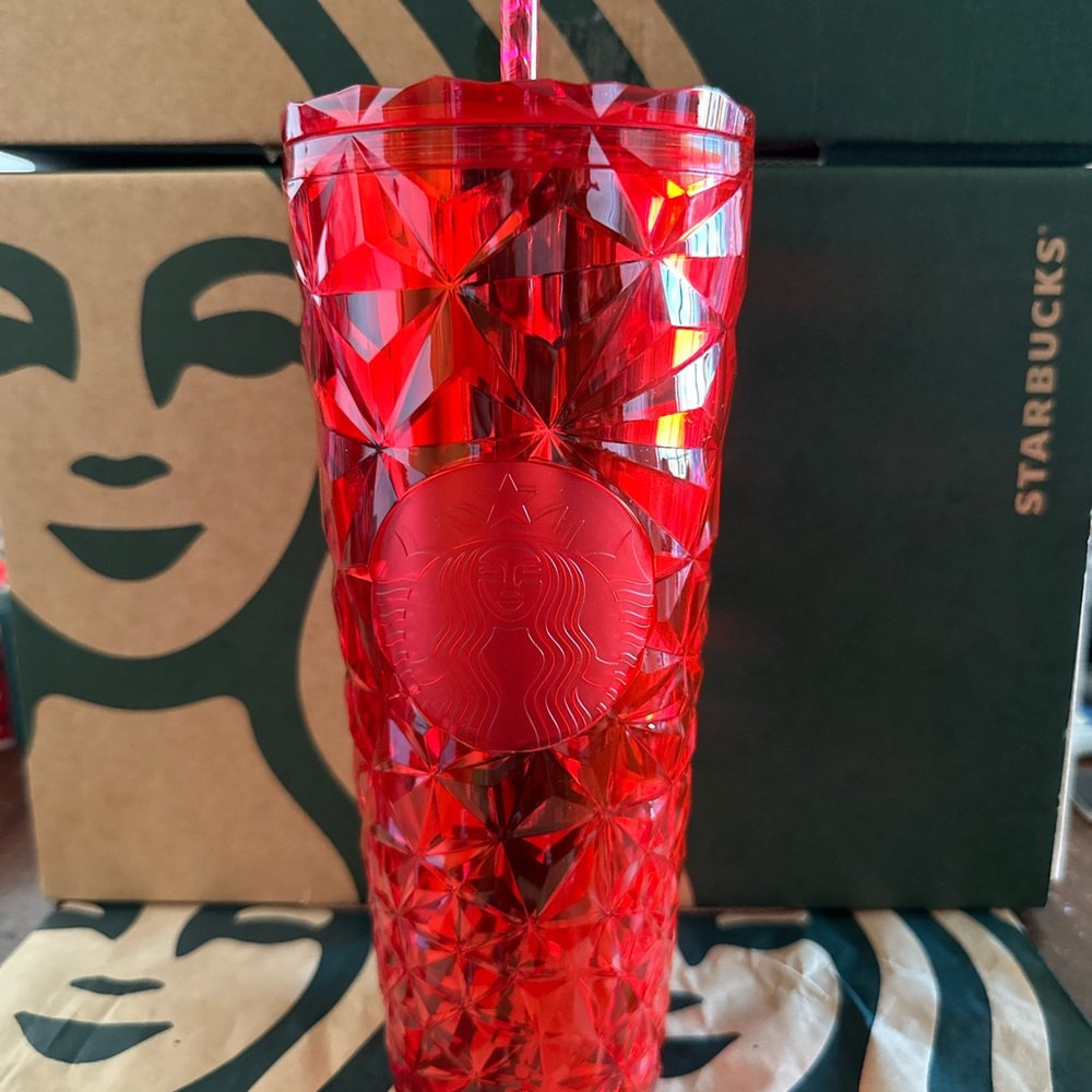Starbucks Tumbler Red Prism - Holiday 2023 - Venti 24oz - Picture 1 of 5